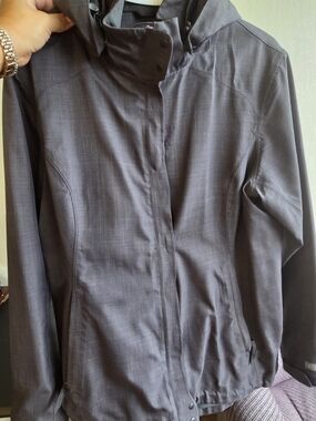 REI Men's Dark Gray Hooded Trench Coat